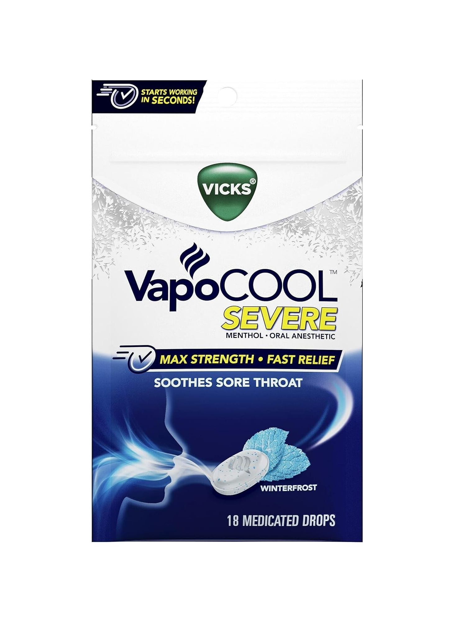 Vicks Vapocool Cough Drops 18ct 12/bx