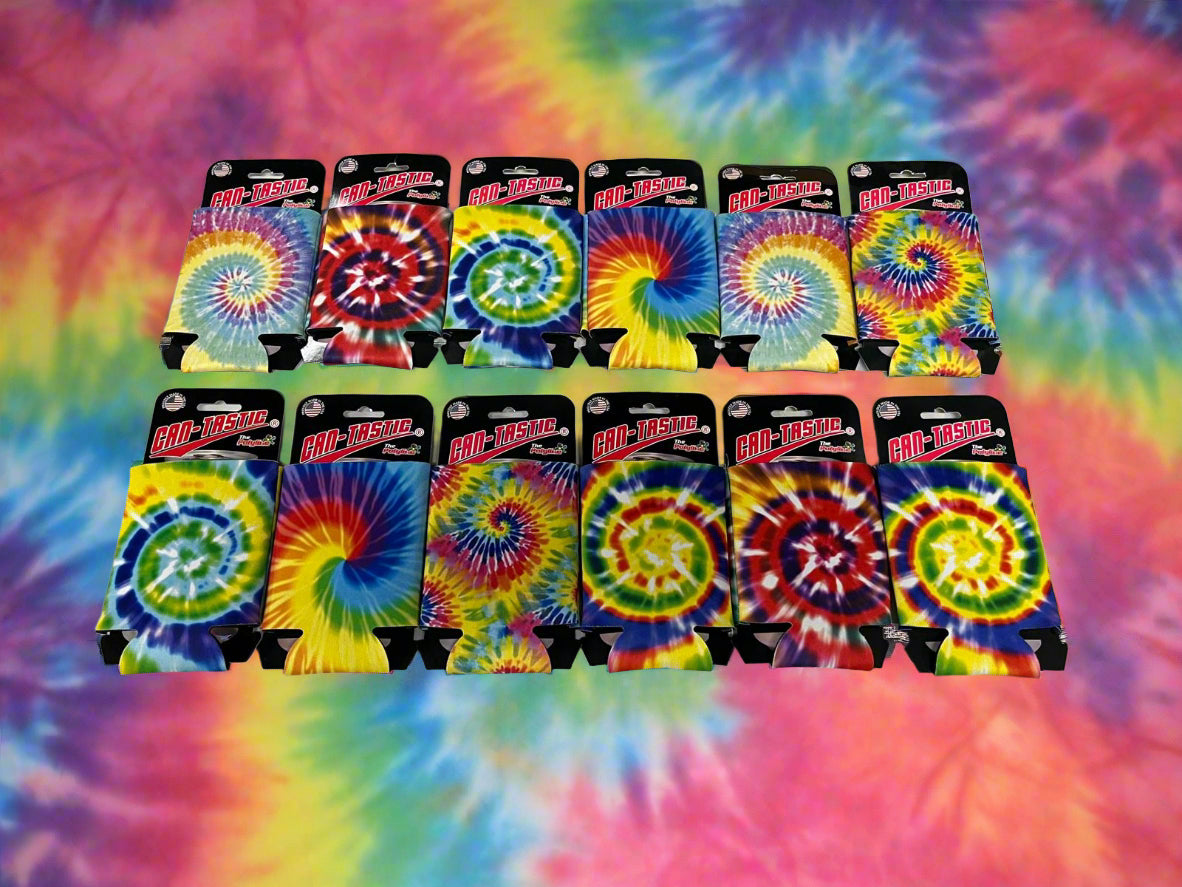 Wholesale Can-Tastic Tie Dye Can Coolers 12/Strip