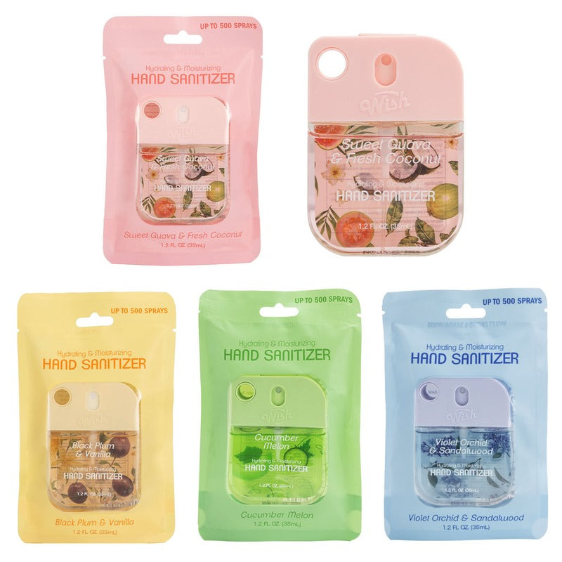 Wholesale Wish scented hand sanitizer spray 12ct 