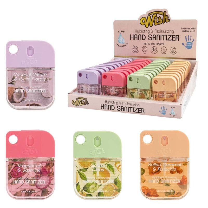 Wholesale Wish scented hand sanitizer spray 40ct Display