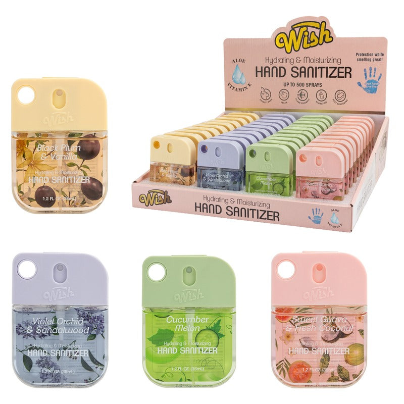Wish scented hand sanitizer spray 40ct Display