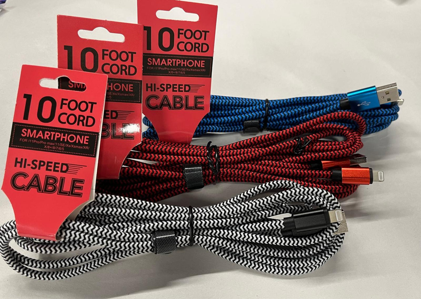 IPHONE 10ft Charging Cable 12Bx
