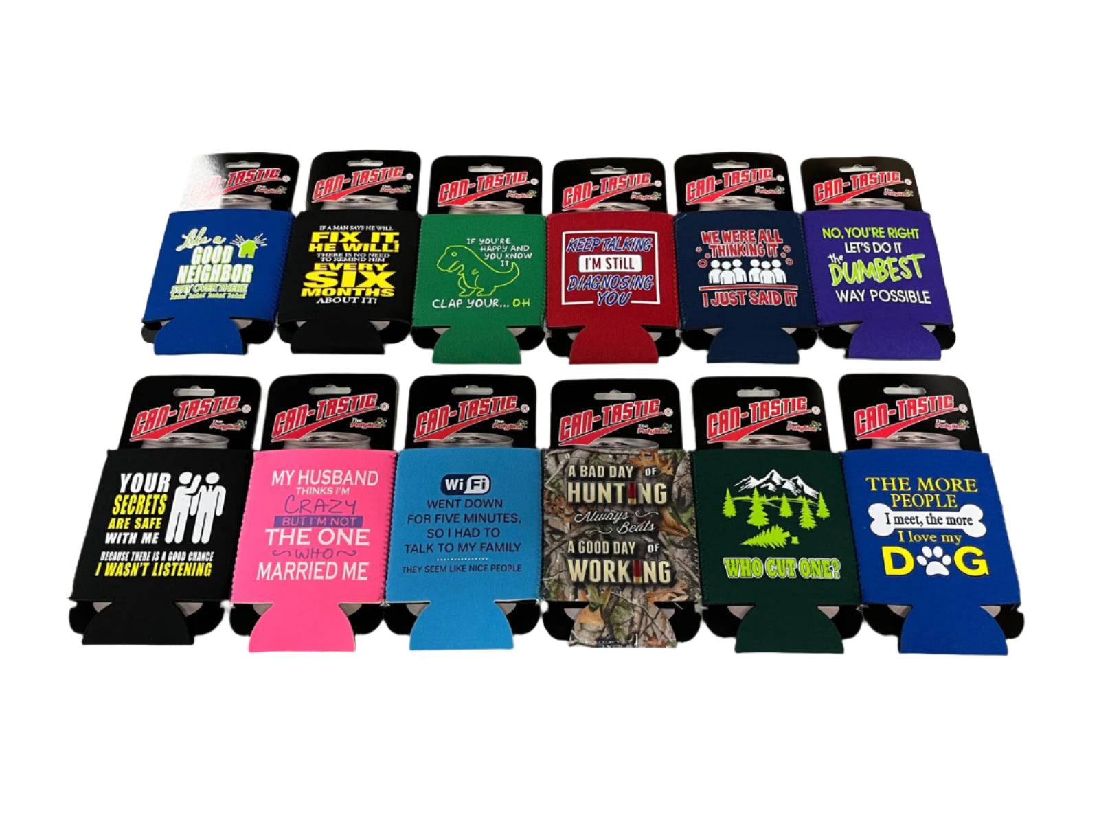 Wholesale Slim-Tastic Novelty Can Coolers 12/Strip