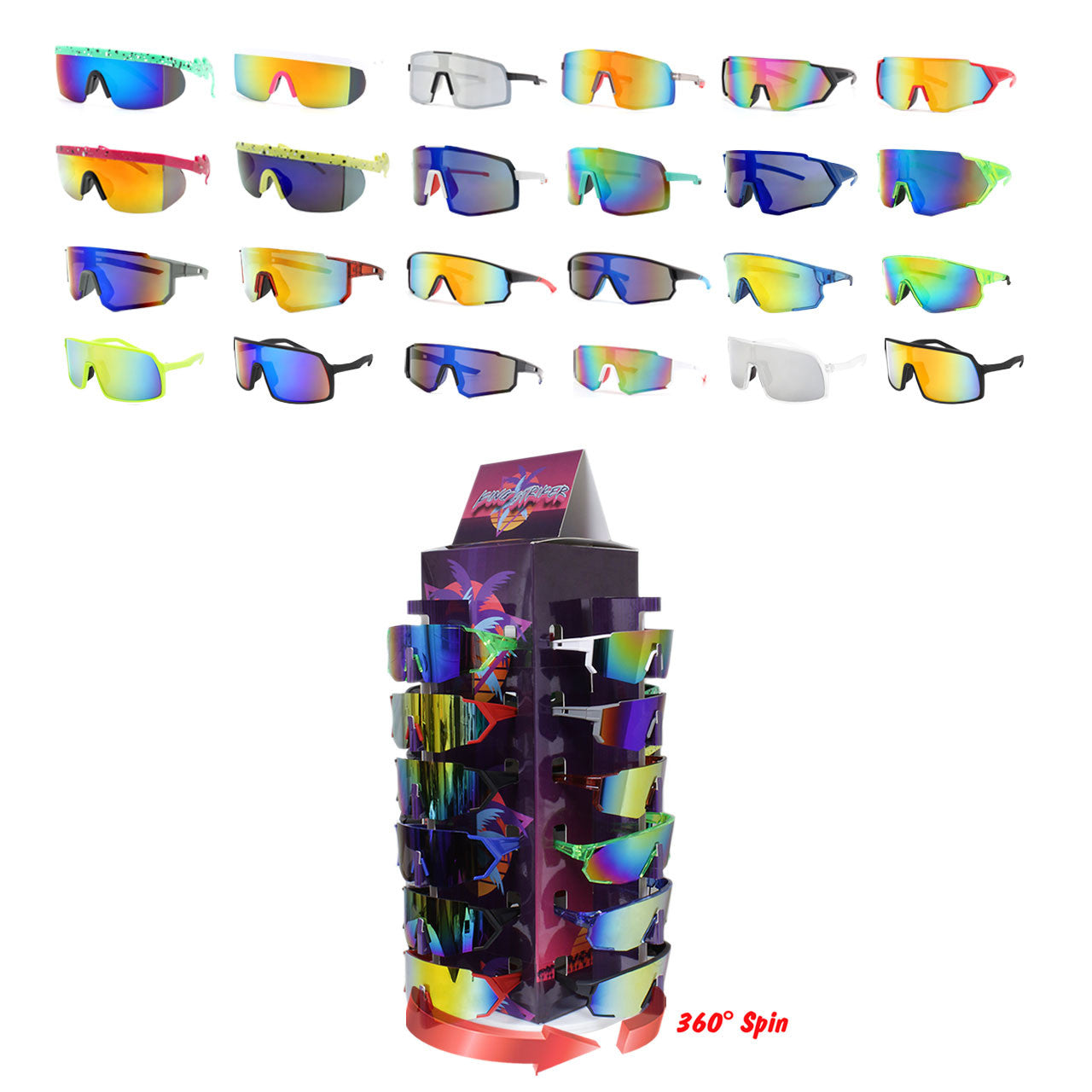 Wholesale King Striker Sunglasses Display 48ct