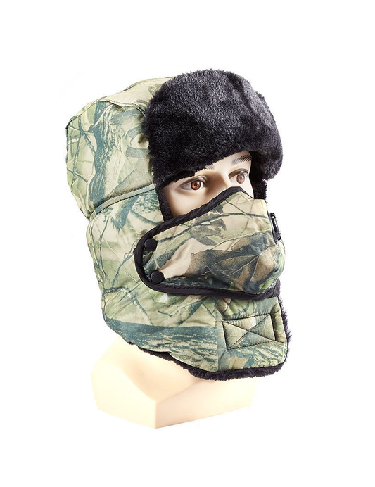 Winter Trapper Camouflage Fur Hat 12/bx