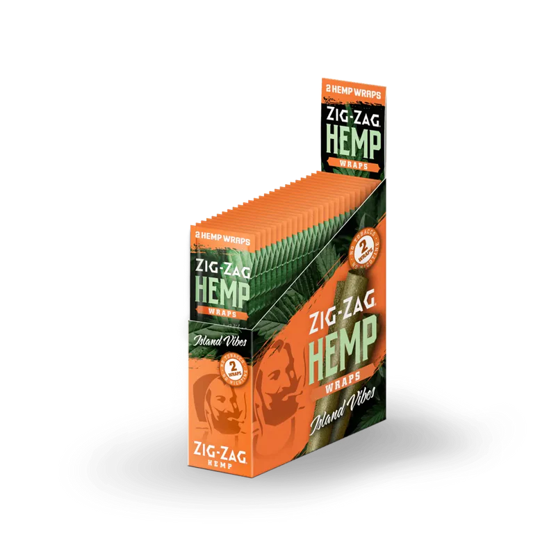 Zig Zag Hemp Wraps 2pk 25/bx
