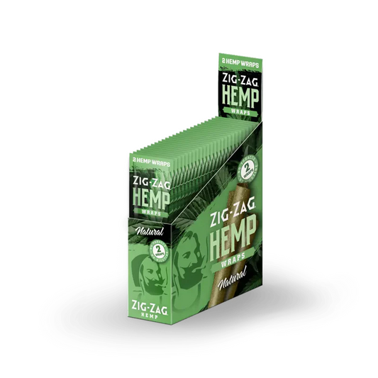 Zig Zag Hemp Wraps 2pk 25/bx
