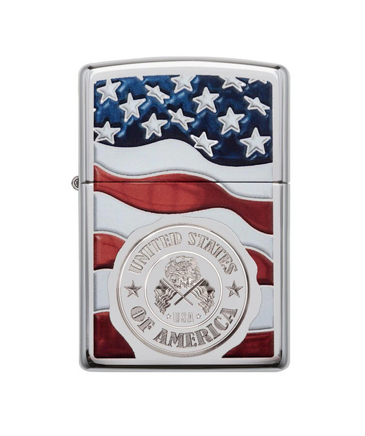 Zippo American Stamp on Flag #29395