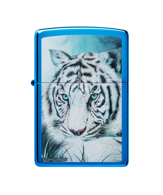 Zippo Carol Cavalaris White Tiger Design #48951