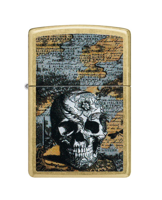 Zippo Floral Skull Design #46577