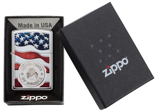 Zippo American Stamp on Flag #29395