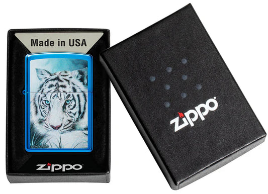 Zippo Carol Cavalaris White Tiger Design #48951