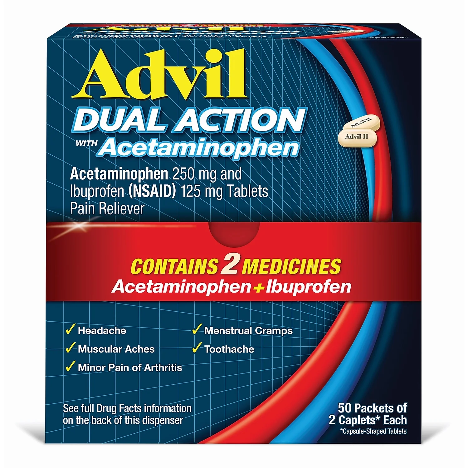 Wholesale Advil Dual Action 50/2pk