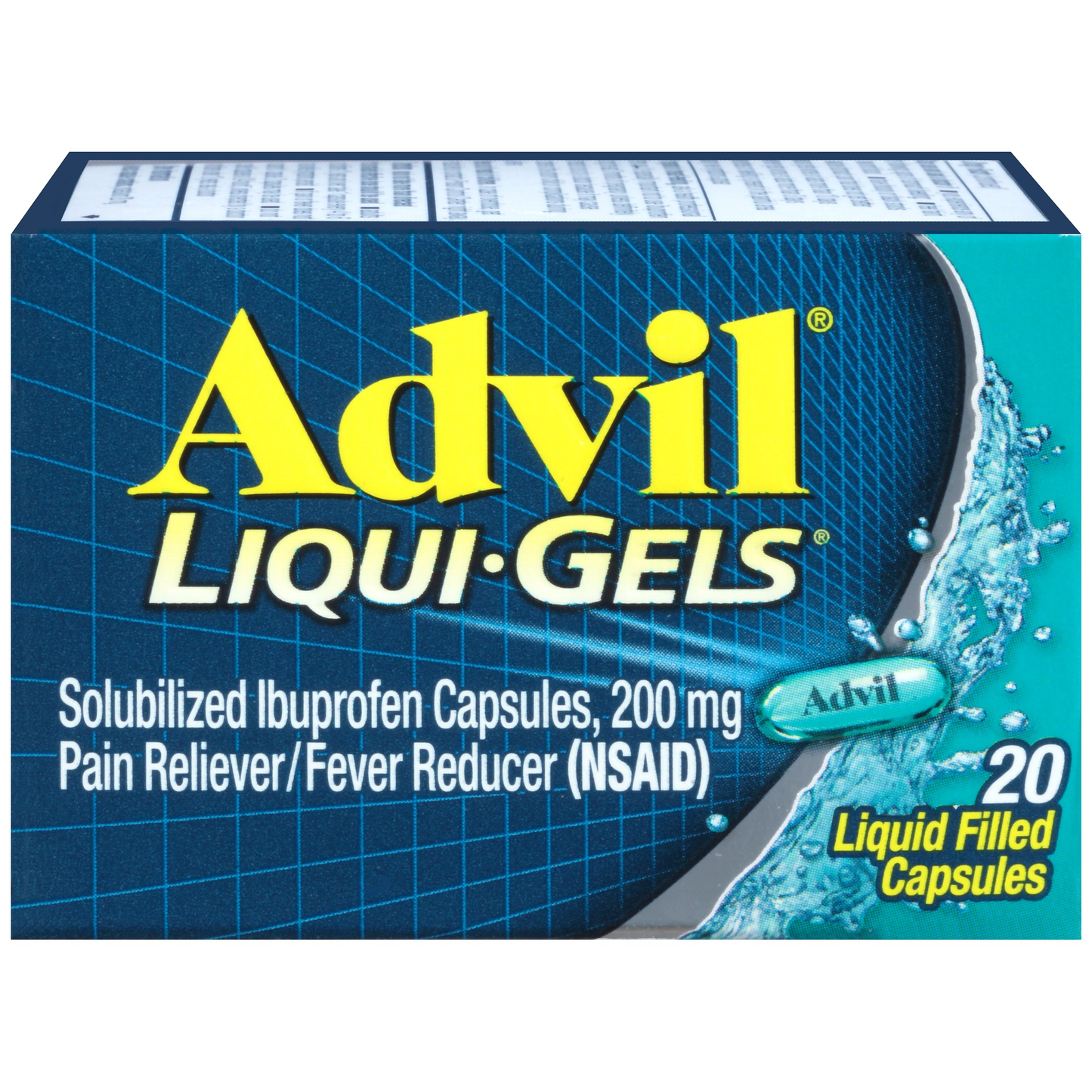 Advil Liquid Gels 20ct Per Bottle 12bx