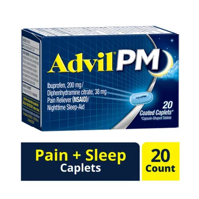 Advil Pm Caplets 20ct Per Bottle 12/Bx