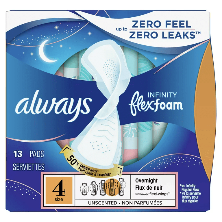 Always Flex Foam Sz 4 13ct, 6/bx