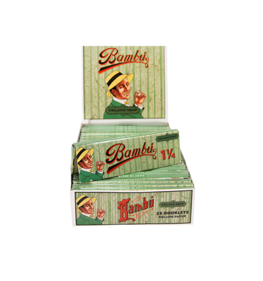 Bambu Cigarette Paper Organic Hemp 1.25 25/bx