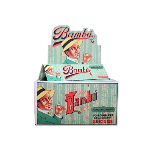 Bambu Cigarette Paper Organic Hemp King Size 50/bx