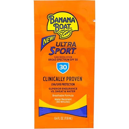 wholesale Banana Boat Sunscreen, Travel Packets, 0.4 Fl Oz (Jar of 100)