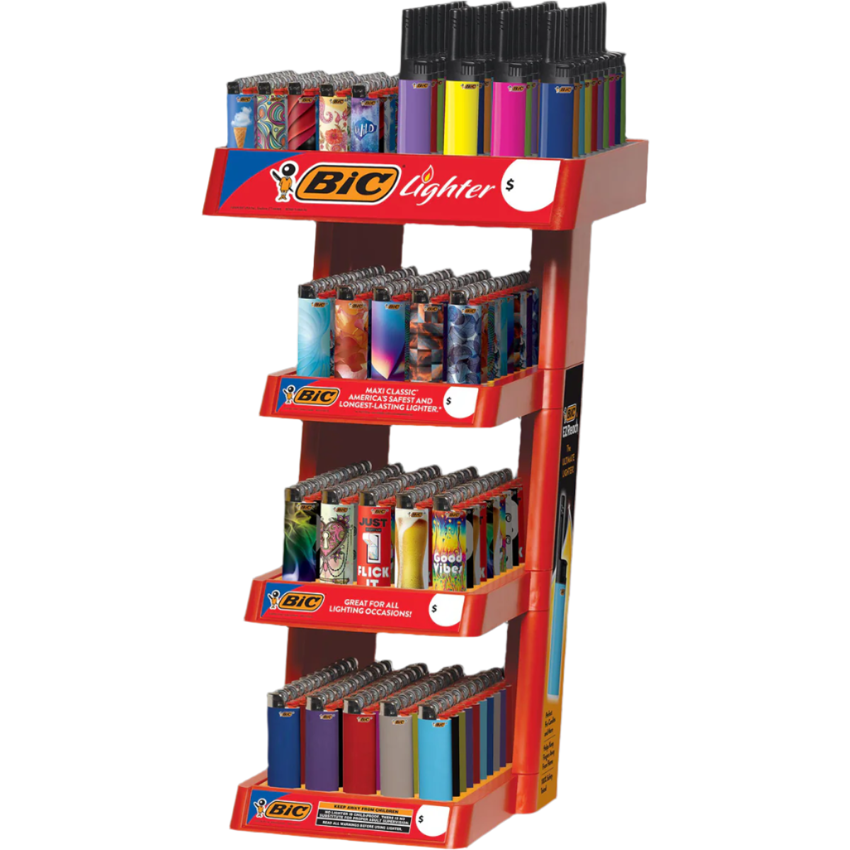 Bic 5 Tier 240ct Lighter Rack w/Extended Head