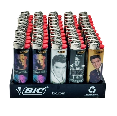 wholesale Bic Elvis & Marilyn Lighters 50ct