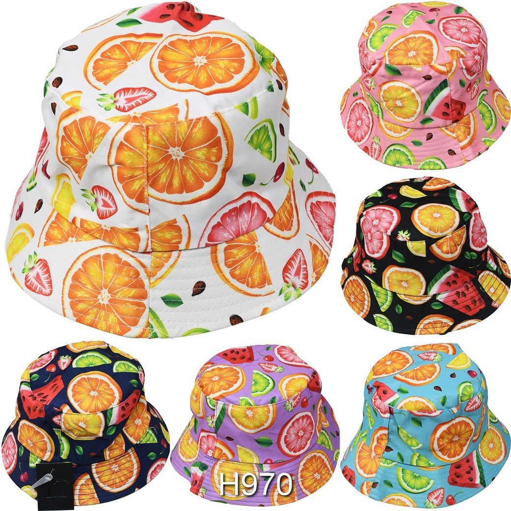 wholesale Bucket Hats Fruits 12/ct 