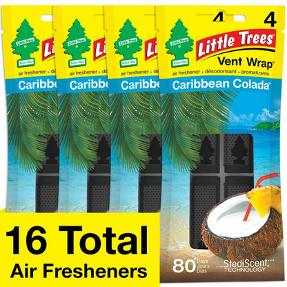 Little Tree Vent Wrap Caribbean Colada 4/bx 16pc