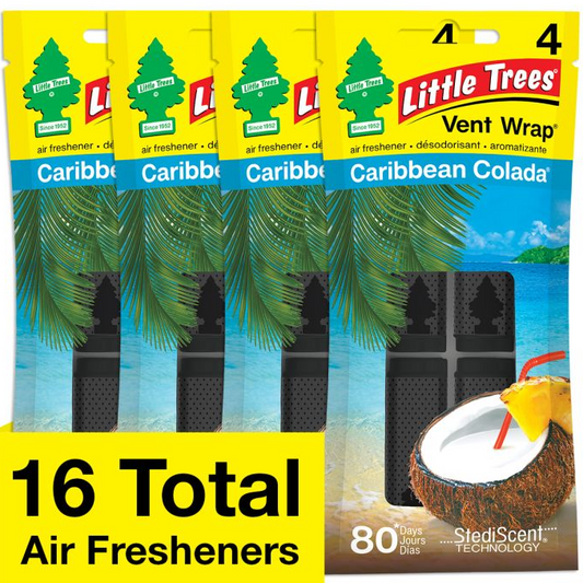 Little Tree Vent Wrap Caribbean Colada 4/bx 16pc