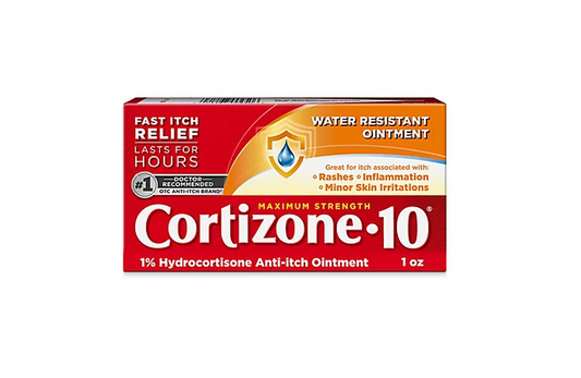 Cortisone-10 Water Resistant Ointment 1oz 4/bx