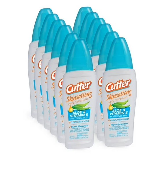 wholesale Cutter Skinsations Insect Repellent Pump Spray, 6-Ounce, 12-Pack