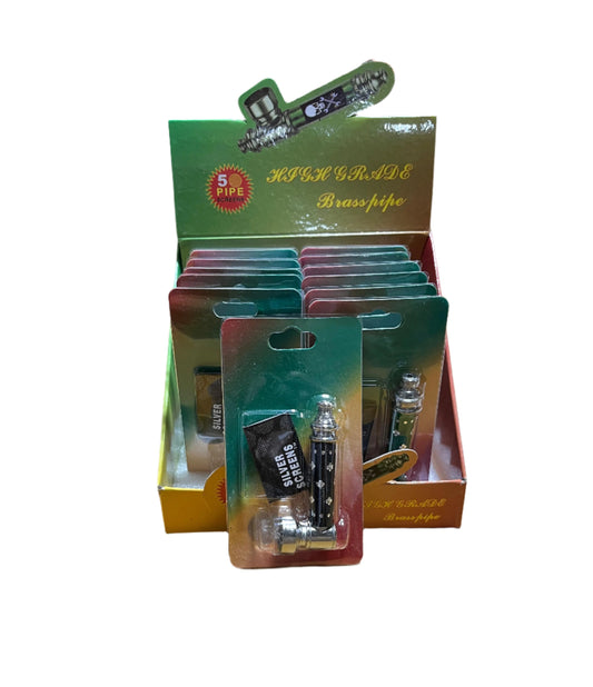 Diamond Cut Metal Pipe W/Screens 12/bx