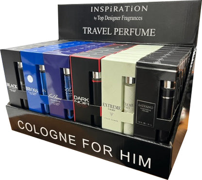 Men Cologne Travel Vials 1.18oz/35ml, 48/ct Display