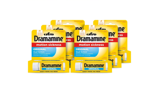 Dramamine Original Tablets 12/ct per tube 6/tubes