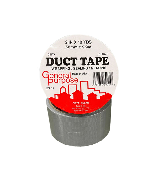 Roll of duct tape with a label