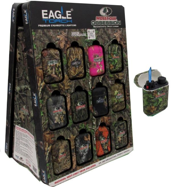 Wholesale Eagle Trochpod Mossy Oak Camo Lighters 24/ct display