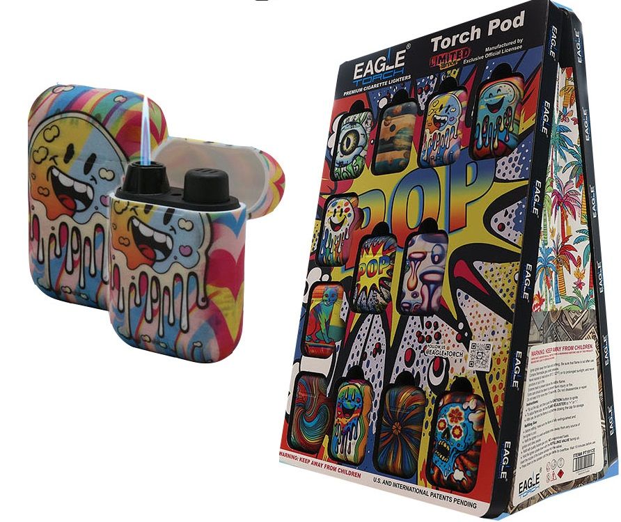 Wholesale Eagle Trochpod lighters 24/ct display