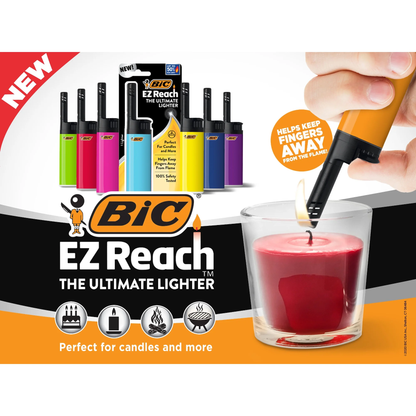 Bic Extended Head Ez Reach Lighters 40ct