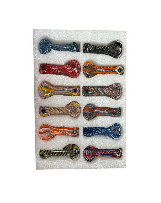 Glass Hand Pipes 3.5" 12/bx