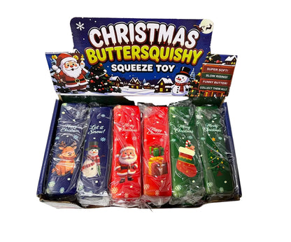 Squishy Holiday Butter Vent Toy Assorted Styles 12/bx