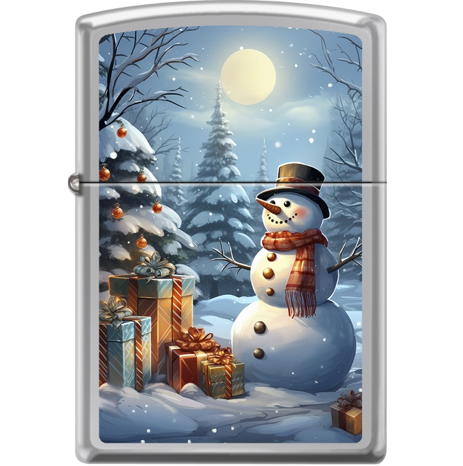 Zippo Christmas Snowman Design