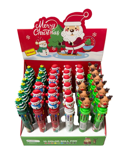 Holiday Themed Multi Color Ball Pen 36/Display