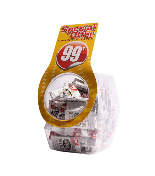 JOB Cigarette Paper Single Wide Pre-Priced $0.99 100/jar