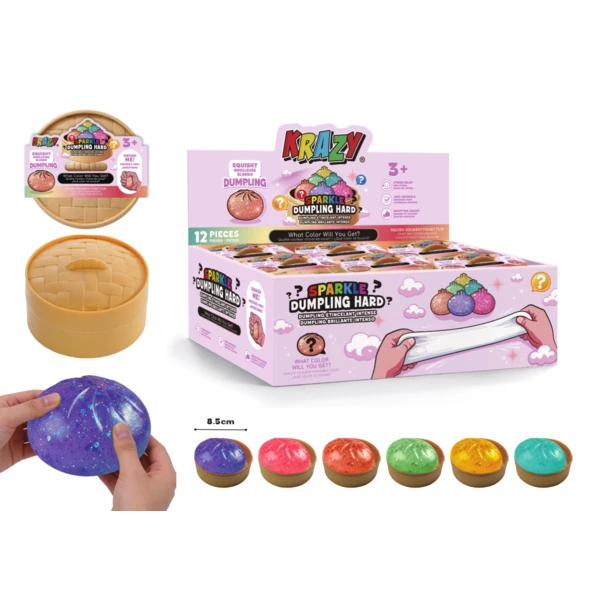 Squishy Glitter Dumpling Toy 12/display
