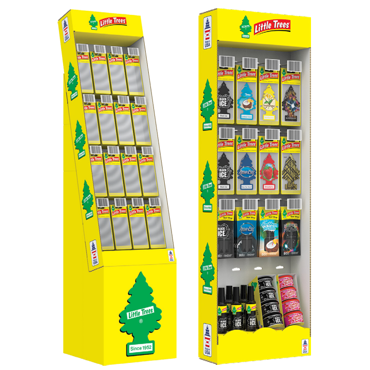Little Tree Assortment 230ct Full Power Panel Display W/base