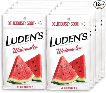 Luden's Cough Drops 25ct Watermelon 12bx