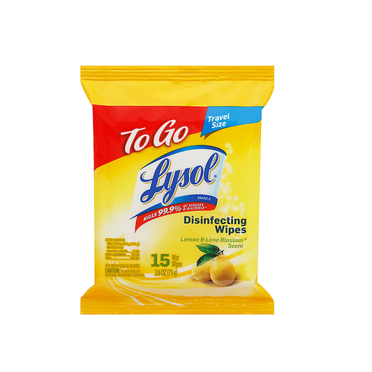 Lysol Travel size Disinfecting Wipes 15ct, 12bx