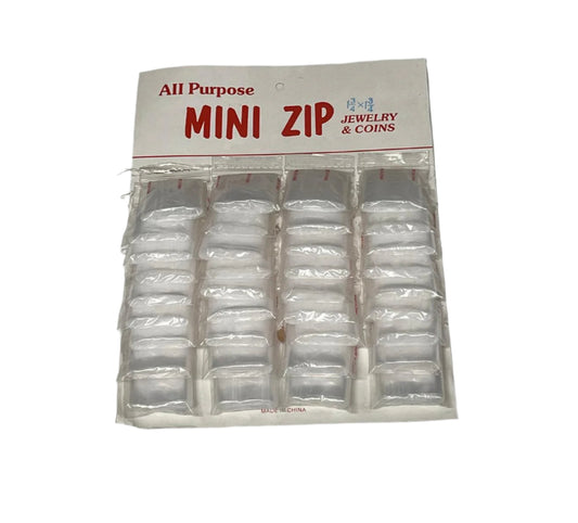 Mini Zip Lock Baggies 1.75" x 1.75" 36 Bundles of 12 Bags Each