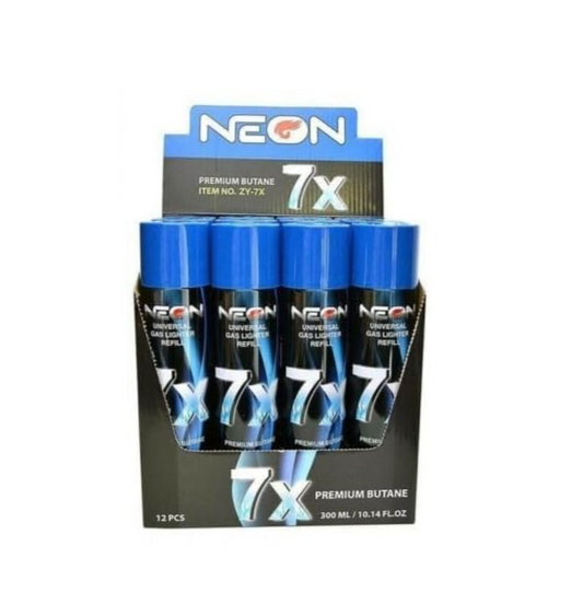 wholesale NEON 7X Refined Premium Butane Gas Lighter Refill 12/bx