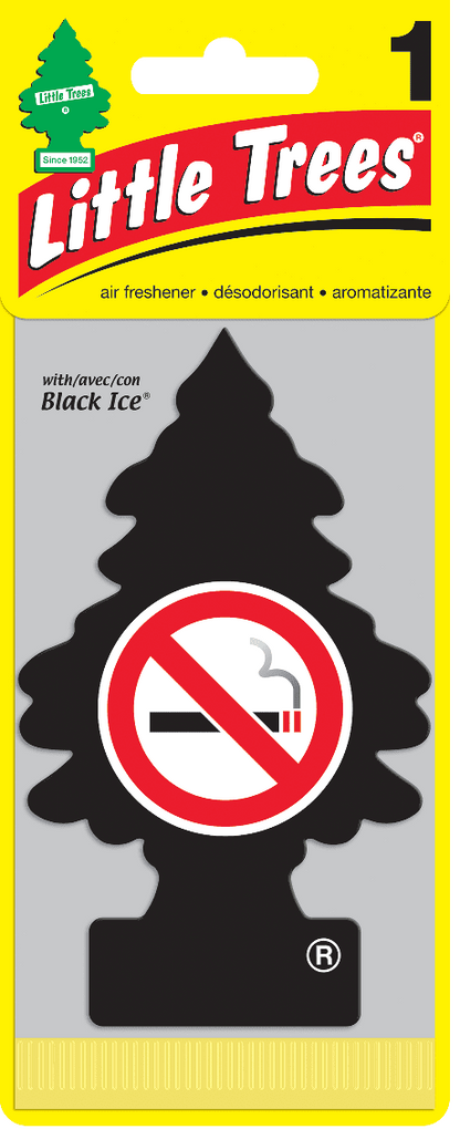 Little Tree Air Freshener No Smoking Black Ice 24bx