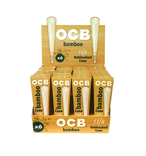 OCB Bamboo Cones 1.25 6pk 32/bx